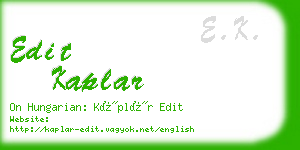 edit kaplar business card